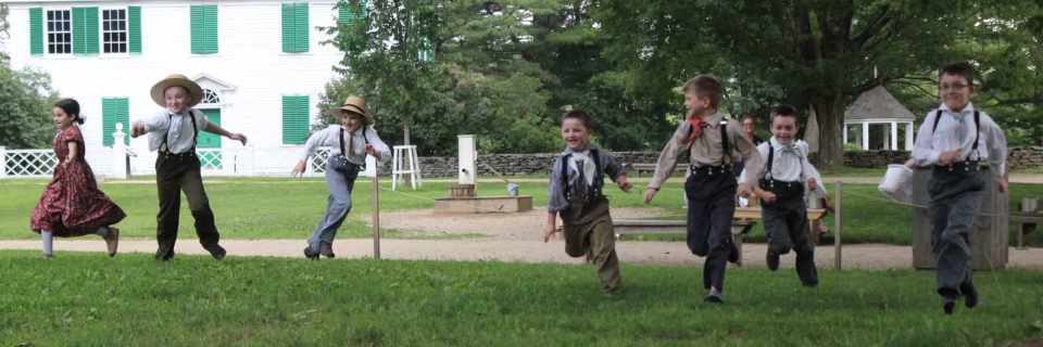 Discovery Adventures Campers playing games on the Village Common