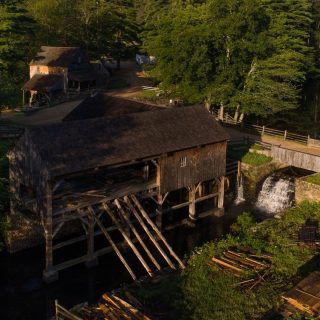 Sawmill exterior from above